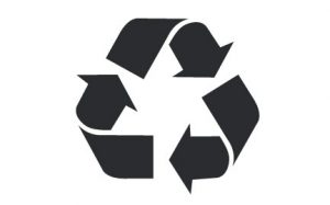 símbolo de reciclaje practica del 'turismo sostenible'